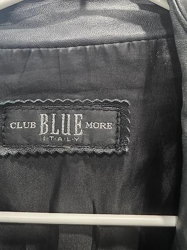 вещи италия: Кожаная куртка Club Blue More (Italy), мужская - Материал — 2
