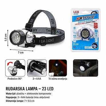 KMT Prednja lampa-granata 23 LED Opis: - Praktična čeona/svetiljka za