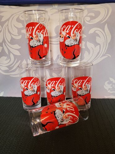 Čaše: Case nove,vintaz Coca Cola francuske. Nove case,sve na njima odsjaj — 7