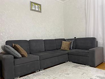 Divanlar: Künc divan, İşlənmiş, Bazalı, Parça, Çatdırılma yoxdur — 1