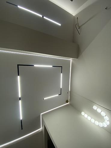 Натяжной потолок: Натяжные потолки с интегрированными световыми линиями - — 7