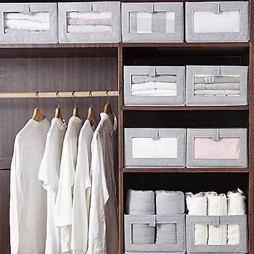 parça skaf: Qarderob üçün parçadan qutu - Ölçü: 40 x 27.5 x 17 sm - Material — 3