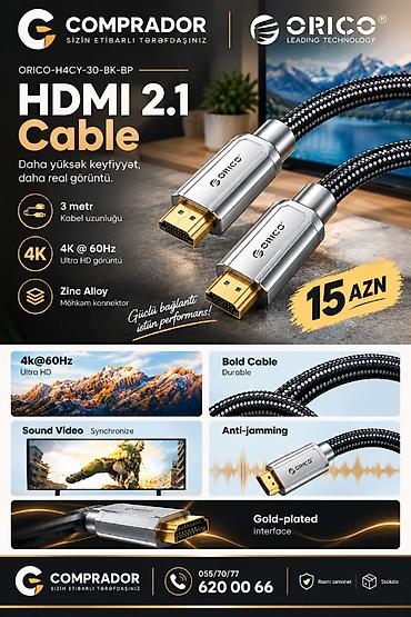 🔥 ORICO H4CY-30-BK-BP – HDMI 2.1 Cable 3m, 4K@60Hz ORICO