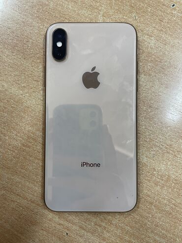 iphone xs телефон: IPhone Xs, Колдонулган, 256 ГБ, Matte Gold, Каптама, 80 %