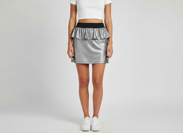 obcisła spódniczka mini: Silver, Women`s skirt, size L