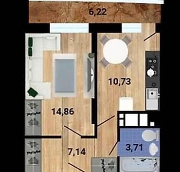 1 комната, 41 м², Тунгуч мкр Элитка, 9 этаж, ПСО (под самоотделку)