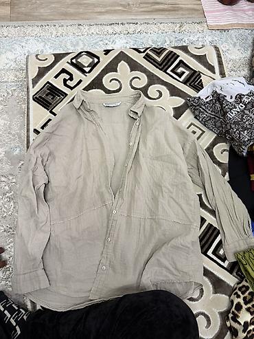 рубашк: Женские рубашки свободного кроя. 1. Синяя рубашка в клетку: - — 2