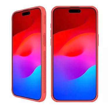 Maske i futrole za telefone: Maska Nillkin Scrub Pro za iPhone 15 Pro Max 6.7 crvena. Uz brzu — 3