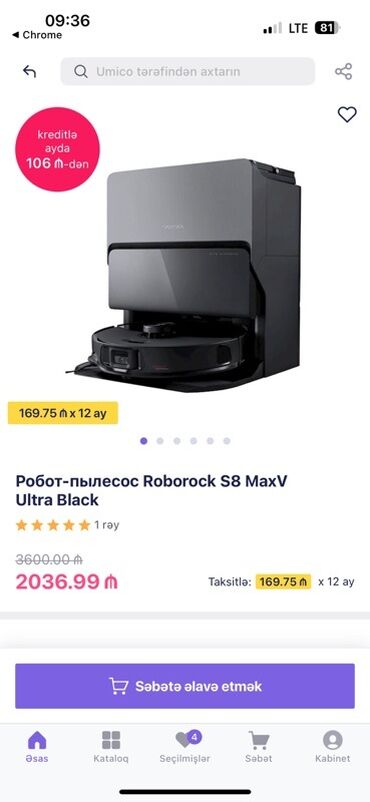 Tozsoranlar: Tozsoran Roborock, Quru təmizləmə, Kredit var