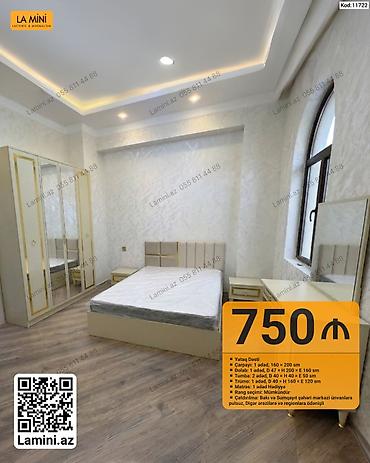 Ev və bağ: Yataq dəsti – La Mini (Kod: 11722) Tərkibi: - Çarpayı: 1 ədəd, 160 × — 1