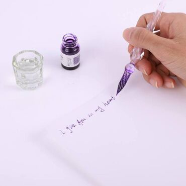 шредеры 22 с ручкой: Стекланная ручка c.x made ink для каллиграфии