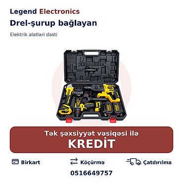 drelər: Elan başlığı: Elektrik alət dəsti, Drel-şurup bağlayan, Perforator — 1