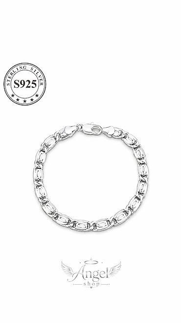 Aksesuarlar: S925 Sterlinq Gümüş Bilərzik 🎁 Qablaşdırma hədiyyə - Material: 925 — 4