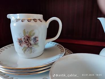 nabor hacar: Çay dəsti, rəng - Ağ, Farfor, 6 nəfərlik, Almaniya — 7
