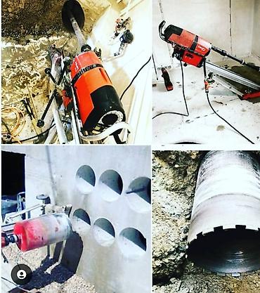 Beton işləri: Beton və dəmir-betonda almazla deşmə və kəsmə xidməti - Diamant karot — 1