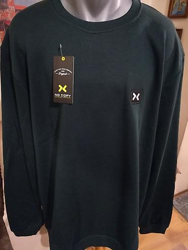cena kaputa: Veliki muski pamucni duks No Copy u broju 6XL Zeleni. Veliki model — 4