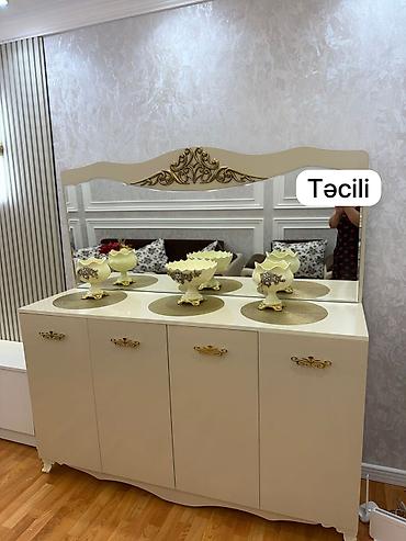 AYNUR 2 💃 Kamod güzgülü, klassik dizaynlı. Krem rəngdə korpus, üst