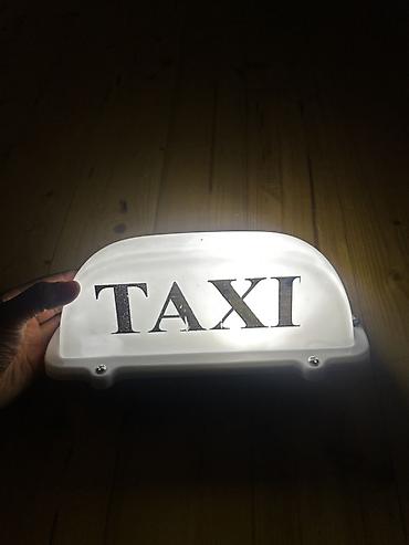 h4 lampa: Taksi dam işıq lövhəsi - Rəng: ağ korpus, qara “TAXI” yazısı - Güclü — 2