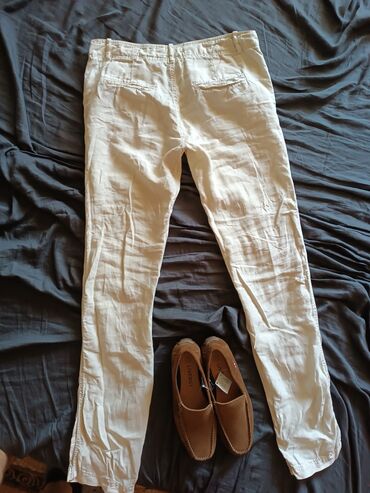 Pantalone: Original MADE IN ITALY® "BLAUMAH"® 100% LANENE Muske Pantalone svetlo — 2