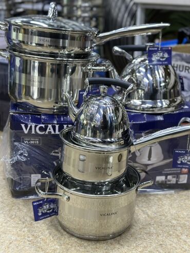 набор кострюлей: Набор посуды Vicalina VL-3015 Состав набора (изображено на фото): -