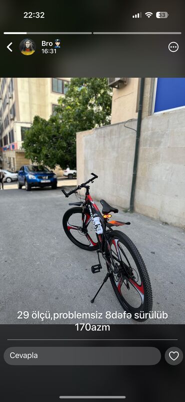 Şəhər velosipedləri: İşlənmiş Şəhər velosipedi 29", Ünvandan götürmə