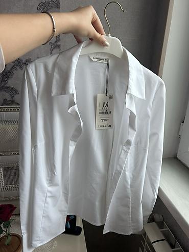 stradivarius xs: Stradivarius qadın köynəyi - Rəng: ağ - Ölçü: M (etiketlidir) — 3