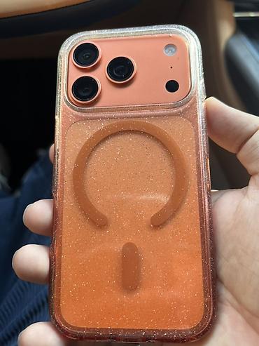 IPhone 17 Pro, Б/у, 1 ТБ, Оранжевый, Чехол, 93 %