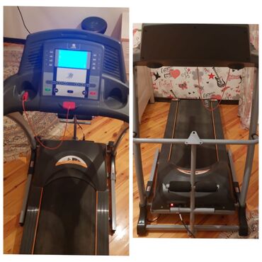 Digər idman və istirahət malları: Evdə istifadə üçün nəzərdə tutulmuş elektrik qaçış aparatı. Bu qaçış