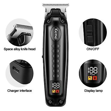 kompute: Taraş aparatı Kemei 1578 - 6500 RPM / 800mAh / 100 Dəqiqə / TYPC / — 10
