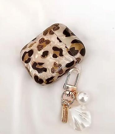 чехлы на аирподс 2: Leopard naxışlı AirPods qabığı və aksesuar dəsti - Uyğunluq: AirPods — 8