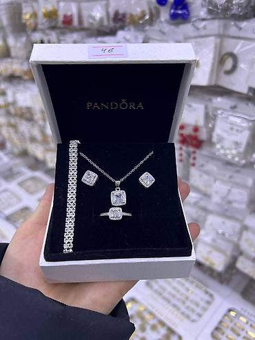 Наборы украшений: 🔥🔥🔥Бижутерия🔥🔥🔥 Элегантный ювелирный набор Pandora с розовыми камнями — 36