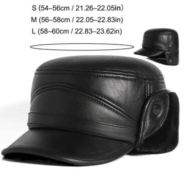 Baş geyimləri: Papaq, S/56, rəng - Qara — 6