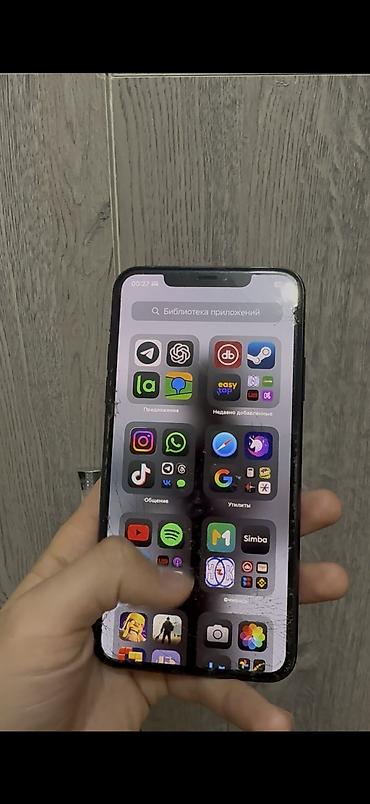 Apple iPhone: IPhone 11 Pro Max, Б/у, 64 ГБ, Matte Midnight Green, Чехол, 80 % — 1