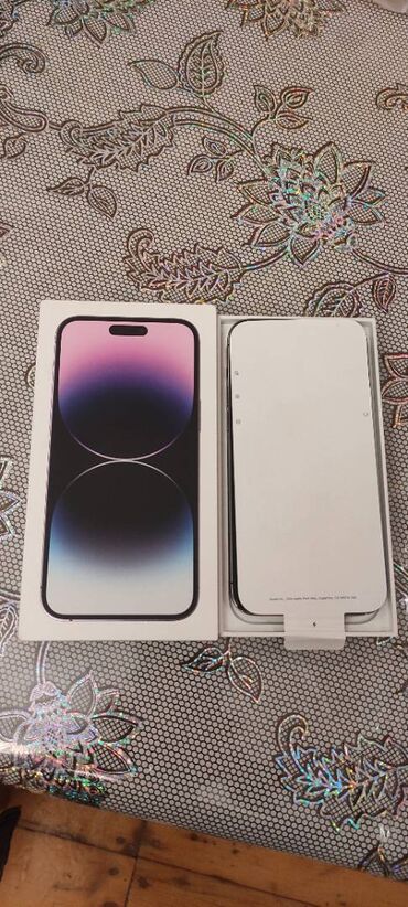 iphone 14 dubayski qiymeti: IPhone 14 Pro Max, 128 GB, Deep Purple, Barmaq izi, Face ID, Simsiz şarj