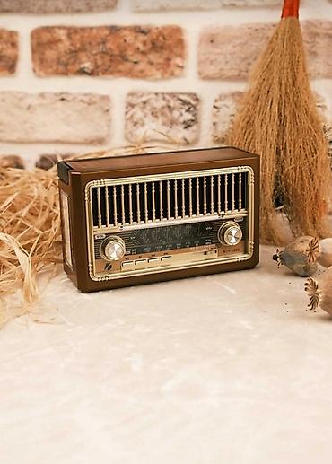Səs gücləndiriciləri: Nostalji görünüşlü kalonka Fm radio Bluetooth USB flashkart SD kart — 3