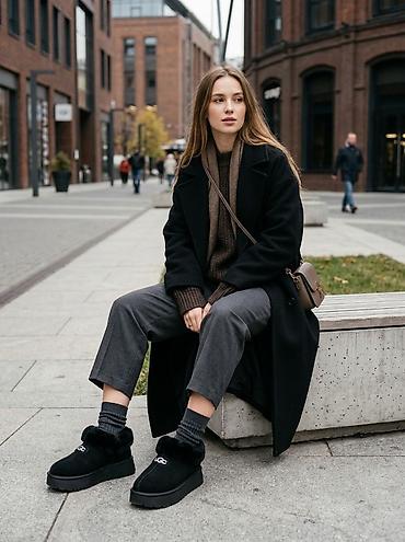 угги купить: Угги, 38, UGG, Новый, цвет - Черный, Бесплатная доставка — 1
