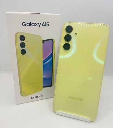 samsung qiymeti: Samsung Galaxy A15, 128 GB, rəng - Sarı, Barmaq izi, Sənədlərlə, Sensor