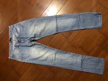 винтажные женские джинсы: Az geyinilib catdirilma insaatcilar mrtrosu🛵Mavi rəngli denim şalvar