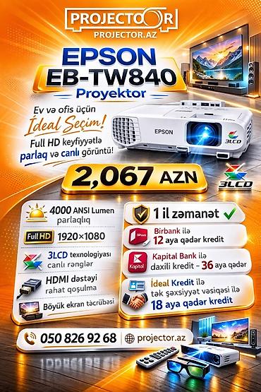 Yeni Portativ Proyektor Epson, Ödənişli çatdırılma lalafo.az -da Yeni Portativ Proyektor Epson, Ödənişli çatdırılma