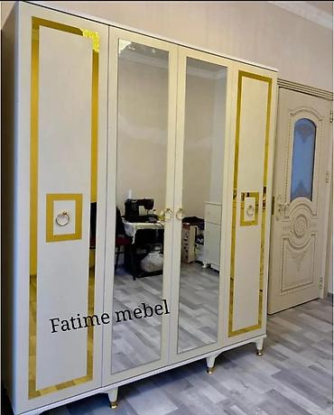 mebillər: Yeni, 3 qapılı, Güzgülü, Bej, Açılan, Düz dolab — 3
