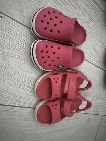 Детская обувь: Детская обувь Crocs оригинал, комплект из двух пар по 500с - — 1