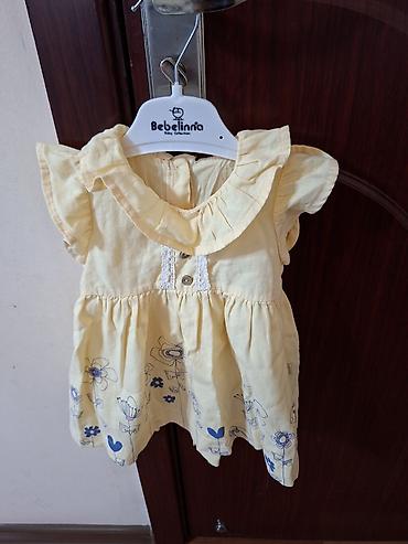 cicekli don: Bebelinno Baby Collection qız uşaq üçün yay donu - Rəng: açıq sarı - — 1