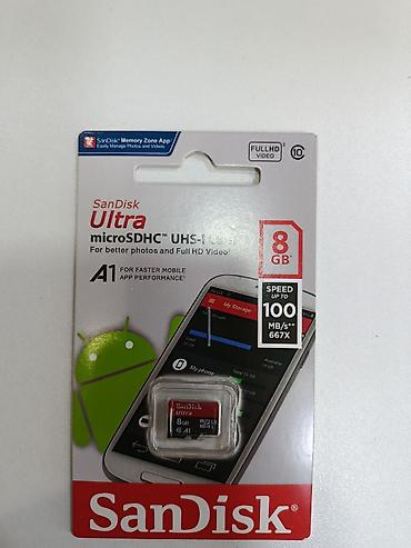 SanDisk Ultra microSDHC UHS-I yaddaş kartı - Tutum: 8 GB - Sürət