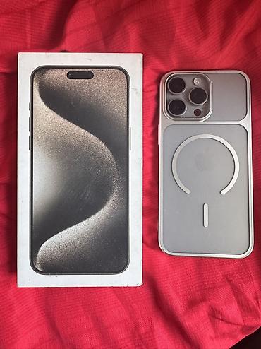Apple iPhone: IPhone 15 Pro Max, Б/у, 256 ГБ, Серебристый, Защитное стекло, Чехол, Кабель — 4