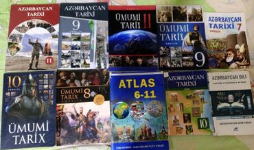 Digər məktəb dərslikləri: Tarix, coğrafiya, Azərbaycan dili və ingilis dili fənləri üzrə