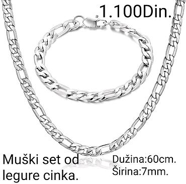jake boje: PRELEP MUŠKI SET OD LEGURE CINKA OD DVA NAKITA — 1