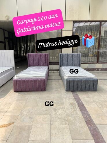 заказать кровать: Sifarislə ve Yeni Çarpayi 240 azn Matras Hediyye🎁 Olcu 2×90 Reng