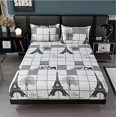 bed sheets: Комплект постельного белья новый : одна простыня на резинке 180см х — 2