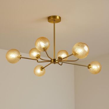 Ev saatları: Çılçıraq, 7 lampa, Metal