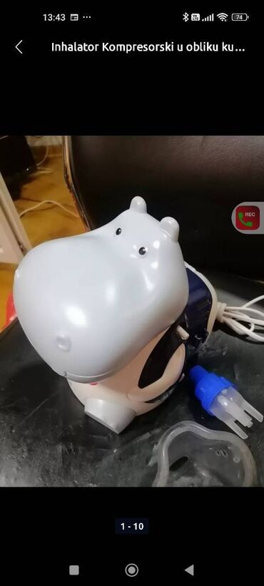 Inhalatori, nebulizatori: Inhalator u obliku zivotinje kompletan 

Mirjevo — 6